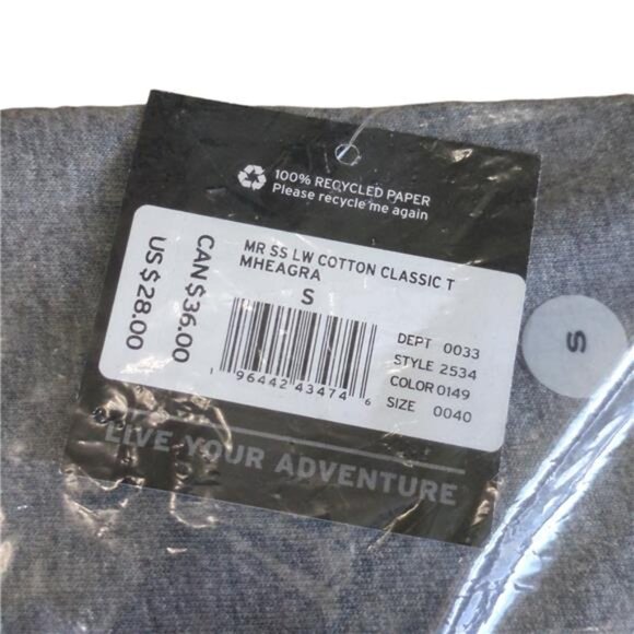 Eddie Bauer Heather Grey Legend Wash Short-Sleeve Classic T-Shirt Men's (S & M) - Picture 4 of 6